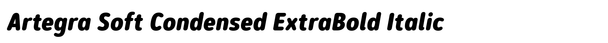 Artegra Soft Condensed ExtraBold Italic image